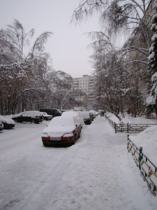 My penguin shuffle through Moscow’s snow covered streets