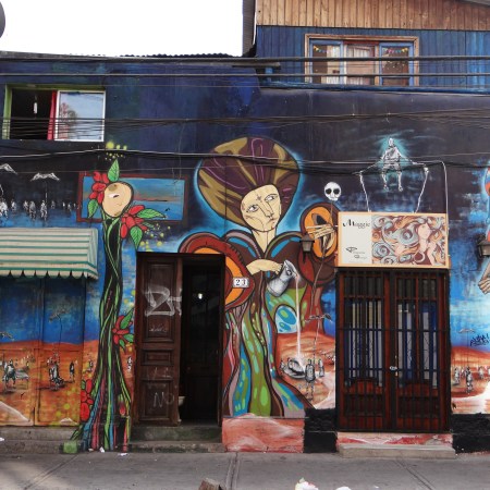 The graffiti covered streets of Santiago, Chile where I lived