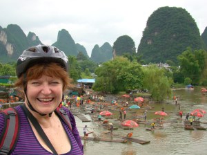 Mom standing on Dragon Bridge!!