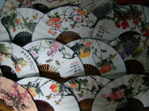Hand-painted fans