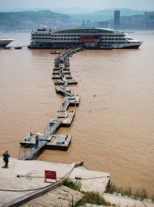 The gangplank leading up to our Cruise ship