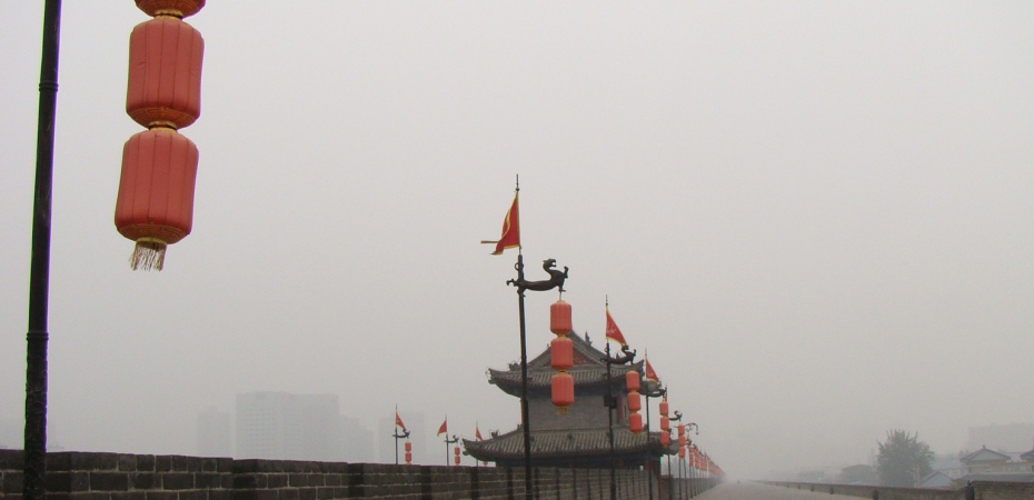 The Magnificent Mist covered Xian Wall