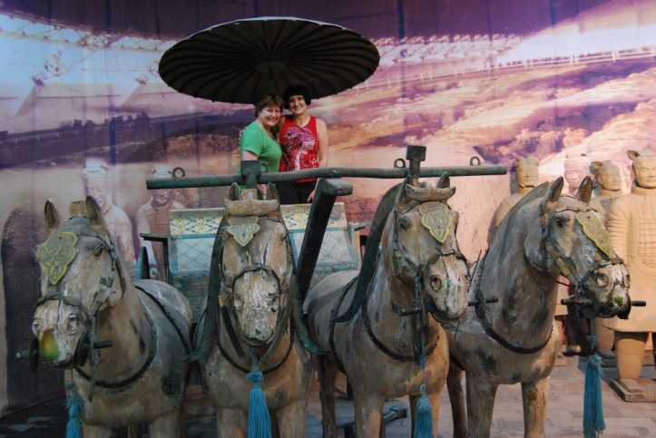 Me and mom on a Terracotta chariot!!