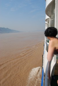 Enjoying the view from our own balcony