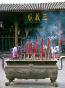 Wuhou shrine with its fragrant incense
