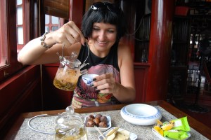 My first cup of Flowering Tea!!