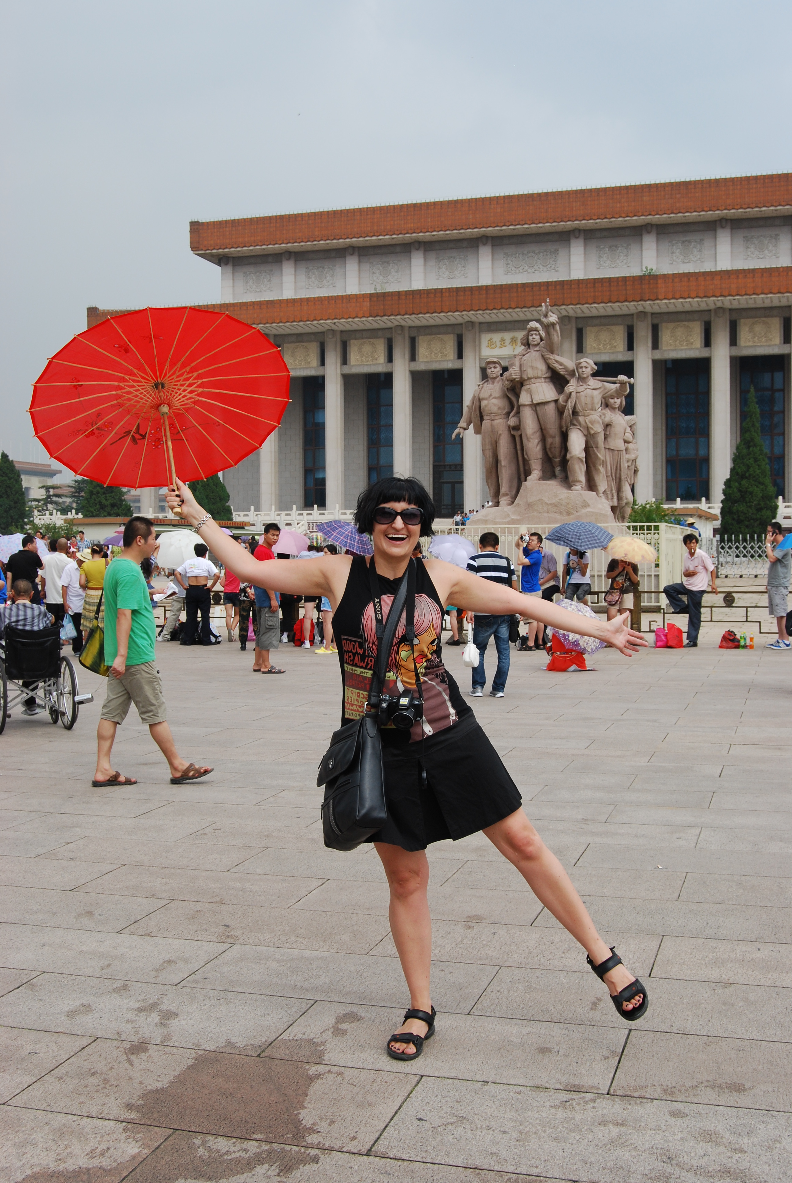 Walking across Tiananmen Square