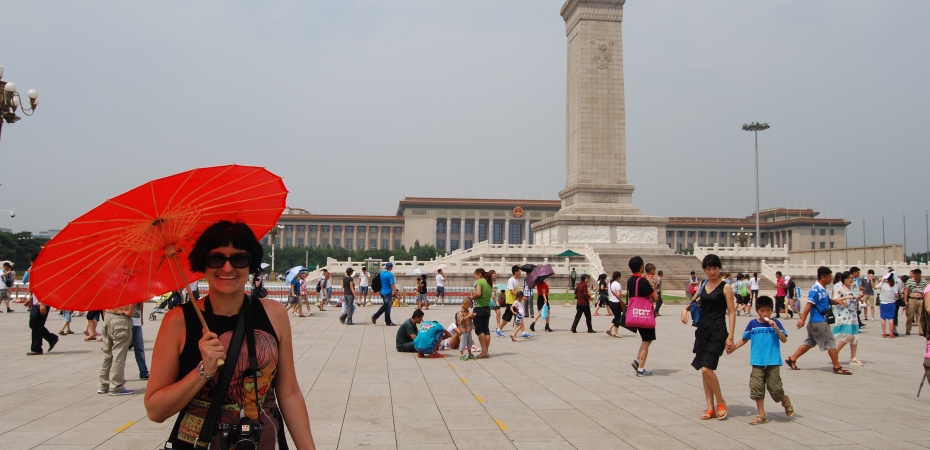 Walking across Tiananmen Square