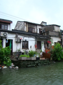 Houses along the waterway
