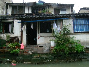 Houses along the waterway
