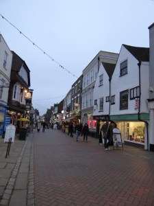Walking through the streets of Canterbury