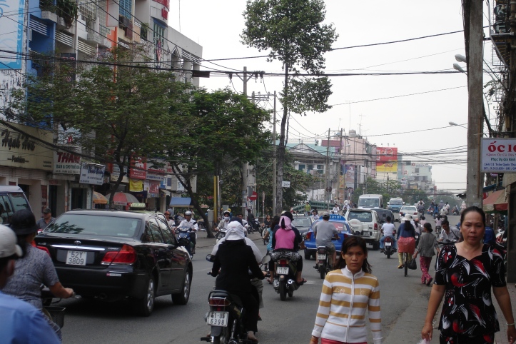 Riding a Motorbike through the Streets of Ho Chi Minh
