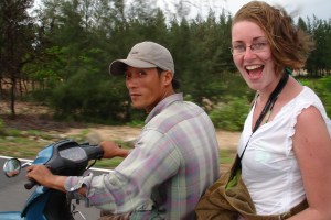 Riding a Motorbike through the Streets of Ho Chi Minh