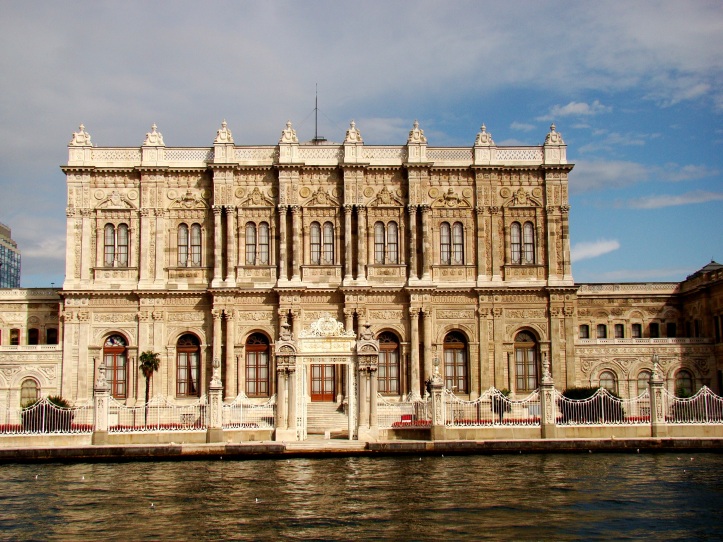 Dolmabahçe palace one of the many palaces on the Bosphorus shores.