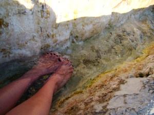Pamukkale with its sparkling white castle -like cascades