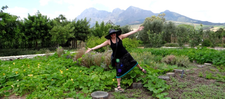 Me standing in the middle of the vegetable garden!