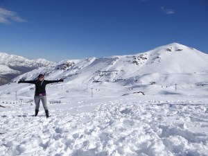 On top of the Andes in Chile