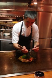 Okonomiyaki, a Japanese savoury pancake