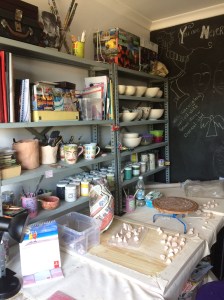 Created an art studio at home