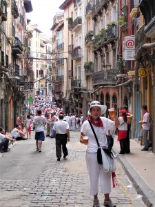 Running of the bulls in Pamplona, Spain