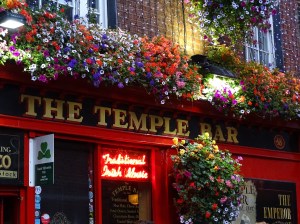 The famous Temple bar district of Dublin