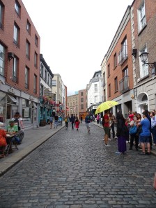 The famous Temple bar district of Dublin