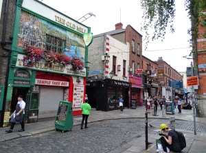 The famous Temple bar district of Dublin